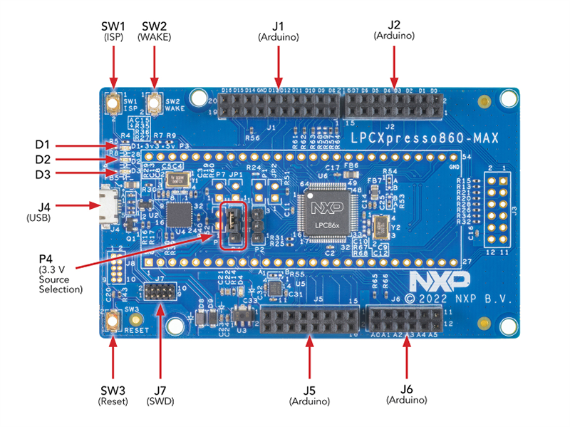 NXP Semiconductors Scheda di sviluppo LPCXpresso860-MAX per MCU LPC860